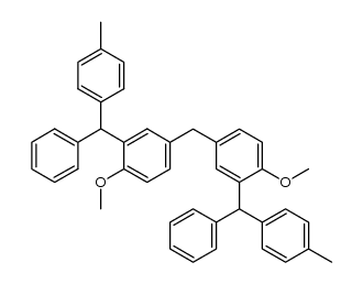 bis[[4-methoxy-3-[(phenyl)(p-tolyl)methyl]]phenyl]methane Structure