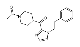 1-(4-(1-phenethyl-1h-imidazole-2-carbonyl)piperidin-1-yl)ethanone structure