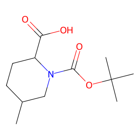 (2R,5S)-1-[(tert-butoxy)carbonyl]-5-methylpiperidine-2-carboxylic acid结构式