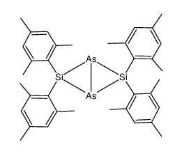 2,2,4,4-Tetrakis-(2,4,6-trimethyl-phenyl)-1,3-diarsa-2,4-disila-bicyclo[1.1.0]butane结构式