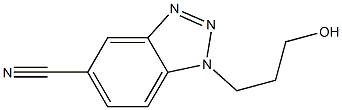 1-(3-hydroxypropyl)-1H-benzo[d][1,2,3]triazole-5-carbonitrile结构式