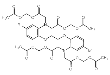 acetyloxymethyl 2-[N-[2-(acetyloxymethoxy)-2-oxoethyl]-2-[2-[2-[bis[2-(acetyloxymethoxy)-2-oxoethyl]amino]-4-bromophenoxy]ethoxy]-5-bromoanilino]acetate结构式