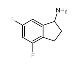 4,6-二氟-2,3-二氢-1H-茚-1-胺结构式