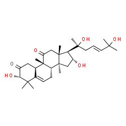 (10α,23E)-3α,16α,20,25-Tetrahydroxy-9β-methyl-19-norlanosta-5,23-diene-2,11-dione structure