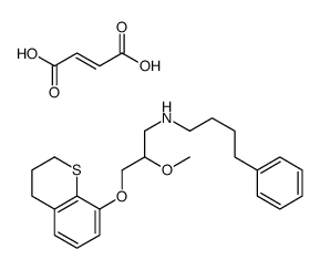 (E)-but-2-enedioic acid,N-[3-(3,4-dihydro-2H-thiochromen-8-yloxy)-2-methoxypropyl]-4-phenylbutan-1-amine Structure