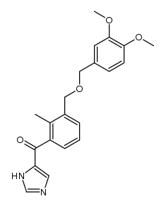 2-(((3',4'dimethoxyphenyl)methoxy)methyl)-6-(1'-oxo-1'-(5''-imidazolyl)methyl)toluene Structure