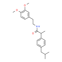 N-[2-(3,4-Dimethoxyphenyl)ethyl]-2-(4-isobutylphenyl)propanamide结构式