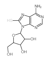 8H-Purine-8-thione,6-amino-9-b-D-arabinofuranosyl-7,9-dihydro- structure