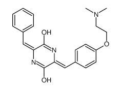 (3E,6Z)-3-benzylidene-6-[[4-[2-(dimethylamino)ethoxy]phenyl]methylidene]piperazine-2,5-dione Structure