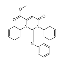 1,2,3,6-Tetrahydro-6-oxo-1,3-diphenyl-2-(phenylimino)-4-pyrimidinecarboxylic acid methyl ester结构式