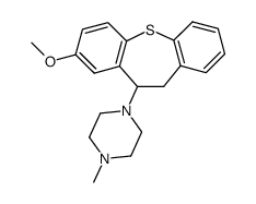 1-(8-methoxy-10,11-dihydro-dibenzo[b,f]thiepin-10-yl)-4-methyl-piperazine结构式