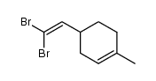 1,1-dibromo-2-(4-methyl-3-cyclohexen-1-yl)ethene结构式