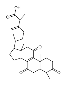 (2S,6R)-2-methyl-3-methylidene-6-[(4S,5S,10S,13R,14R,17R)-4,10,13-trimethyl-3,7,11-trioxo-1,2,4,5,6,12,14,15,16,17-decahydrocyclopenta[a]phenanthren-17-yl]heptanoic acid Structure