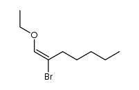 (E)-2-bromo-1-ethoxy-hept-1-ene Structure
