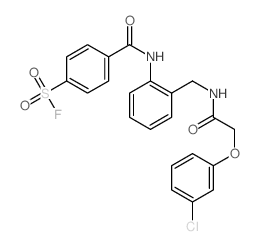 Benzenesulfonylfluoride,4-[[[2-[[[2-(3-chlorophenoxy)acetyl]amino]methyl]phenyl]amino]carbonyl]- structure