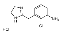 2-chloro-3-(4,5-dihydro-1H-imidazol-1-ium-2-ylmethyl)aniline,chloride结构式