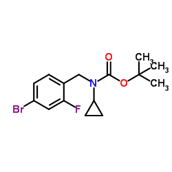 2-Methyl-2-propanyl (4-bromo-2-fluorobenzyl)cyclopropylcarbamate Structure