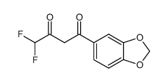 1-(1,3-benzodioxol-5-yl)-4,4-difluorobutane-1,3-dione结构式
