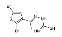 [(E)-1-(2,5-dibromothiophen-3-yl)ethylideneamino]thiourea结构式