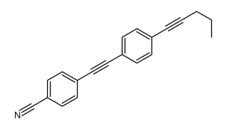 4-[2-(4-pent-1-ynylphenyl)ethynyl]benzonitrile Structure