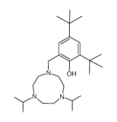 1,4-di-iso-propyl-7-(3,5-di-tert-butyl-2-hydroxybenzyl)-1,4,7-triazacyclononane结构式