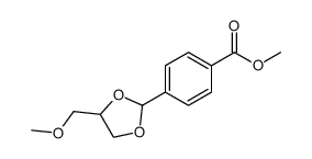 methyl 4-(4-(methoxymethyl)-1,3-dioxolan-2-yl)benzoate结构式