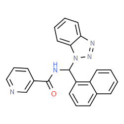 N-(Benzotriazol-1-yl-naphthalen-1-yl-methyl)-nicotinamide结构式
