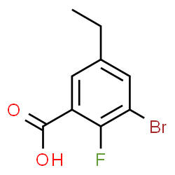 3-Bromo-5-ethyl-2-fluorobenzoic acid结构式