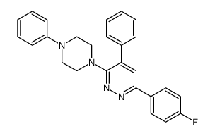 6-(4-fluorophenyl)-4-phenyl-3-(4-phenylpiperazin-1-yl)pyridazine结构式