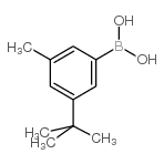 3-叔丁基-5-甲基苯基硼酸结构式