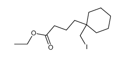 ethyl 4-(1-(iodomethyl)cyclohexyl)butanoate结构式