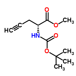 (R)-N-Boc-α-propargylglycine methyl ester结构式