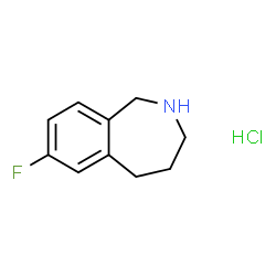 7-Fluoro-2,3,4,5-tetrahydro-1H-benzo[c]azepine hydrochloride Structure
