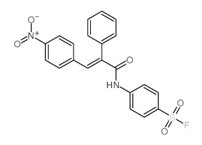 Benzenesulfonylfluoride, 4-[[3-(4-nitrophenyl)-1-oxo-2-phenyl-2-propen-1-yl]amino]-结构式