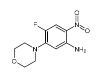 4-fluoro-5-(morpholino)-2-nitroaniline Structure