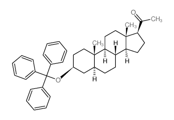 1-[(3S,5S,8R,9S,10S,13R,14S,17S)-10,13-dimethyl-3-trityloxy-2,3,4,5,6,7,8,9,11,12,14,15,16,17-tetradecahydro-1H-cyclopenta[a]phenanthren-17-yl]ethanone结构式
