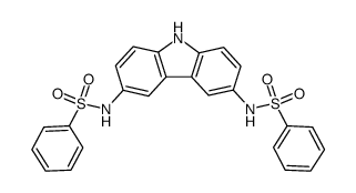 N,N'-carbazole-3,6-diyl-bis-benzenesulfonamide结构式