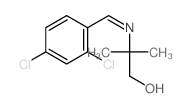 1-Propanol,2-[[(2,4-dichlorophenyl)methylene]amino]-2-methyl- Structure