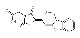 5-[(3-ethylbenzothiazol-2(3H)-ylidene)ethylidene]-4-oxo-2-thioxothiazolidin-3-acetic acid Structure