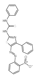 Thiourea,N-[5-[2-(2-nitrophenyl)diazenyl]-4-phenyl-2-thiazolyl]-N'-phenyl- picture