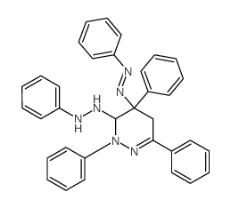 Pyridazine,1,4,5,6-tetrahydro-1,3,5-triphenyl-5-(2-phenyldiazenyl)-6-(2-phenylhydrazinyl)-结构式