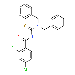 N,N-dibenzyl-N'-(2,4-dichlorobenzoyl)thiourea Structure