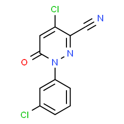 4-CHLORO-1-(3-CHLOROPHENYL)-6-OXO-1,6-DIHYDRO-3-PYRIDAZINECARBONITRILE结构式