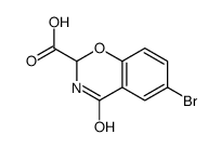 6-bromo-4-oxo-2,3-dihydro-1,3-benzoxazine-2-carboxylic acid Structure