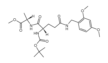 Boc-Gln(Dmb)-Ala-OMe结构式