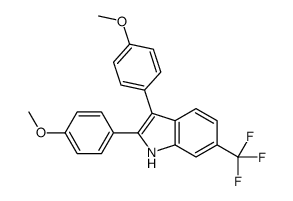 2,3-bis(4-methoxyphenyl)-6-(trifluoromethyl)-1H-indole Structure