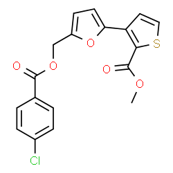METHYL 3-(5-([(4-CHLOROBENZOYL)OXY]METHYL)-2-FURYL)-2-THIOPHENECARBOXYLATE structure