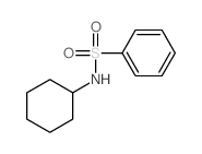 Benzenesulfonamide,N-cyclohexyl- Structure