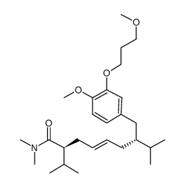 (2S,7R,E)-2-isopropyl-7-(4-methoxy-3-(3-methoxypropoxy)benzyl)-N,N,8-trimethylnon-4-enamide结构式