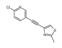 2-chloro-5-(2-methylthiazol-4-ylethynyl)pyridine Structure